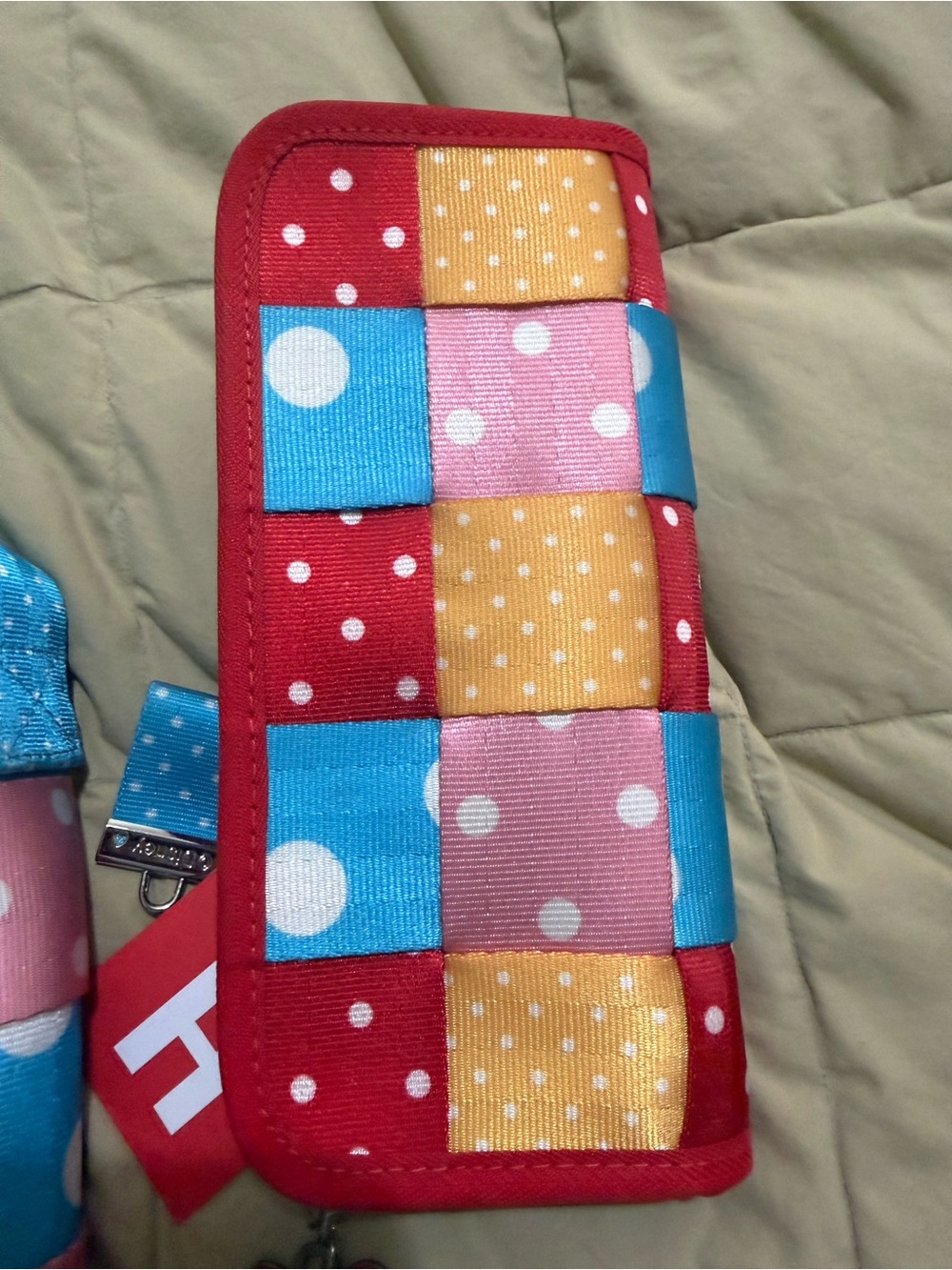 Harveys Polka Dot Patchwork Wristlet Wallet - Multicolor